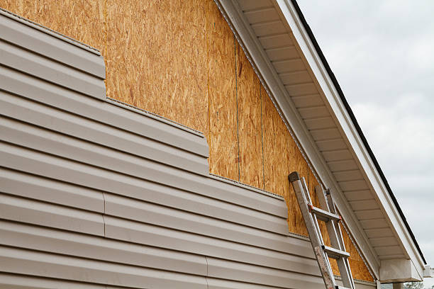 Professional Siding technician working in Martinsville, IL